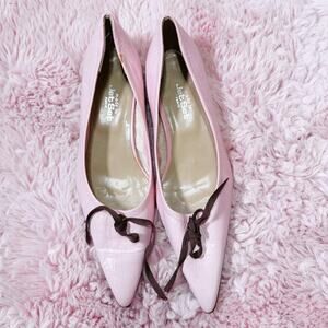 Vintage jet set by paris baby pink ballet flat kitten heels